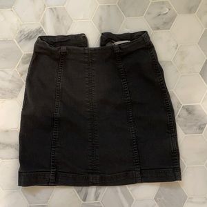 Free People Modern Femme Black Denim Skirt Size 0
